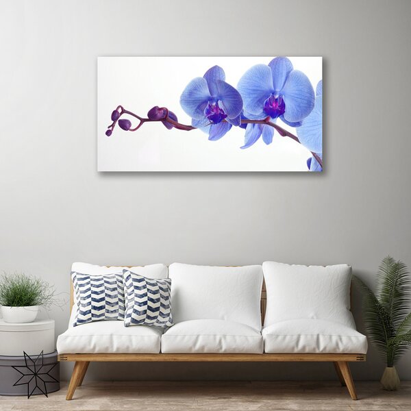 Tablou pe panza canvas Flori Floral Albastru Violet