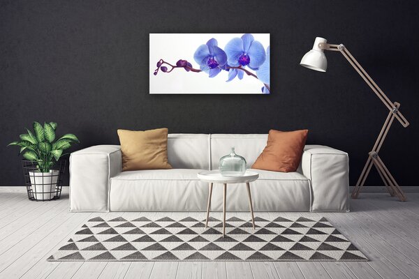 Tablou pe panza canvas Flori Floral Albastru Violet