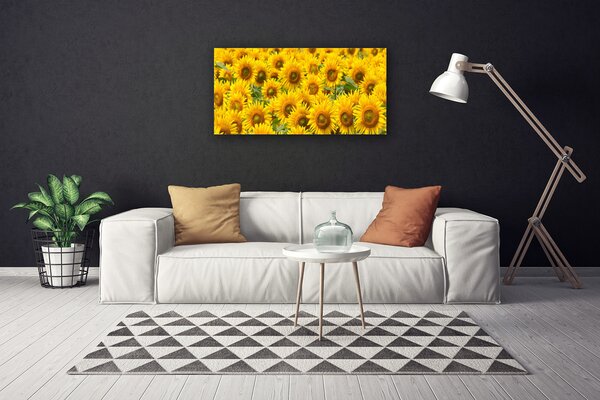 Tablou pe panza canvas Floarea soarelui Floral Galben Maro Verde