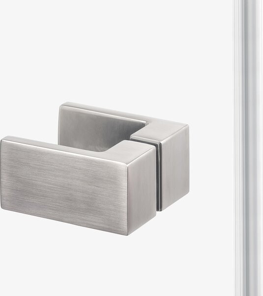 New Trendy Avexa Nickel Brushed cabină de duș 90x90 cm pătrat nichel periat/sticlă transparentă EXK-8509