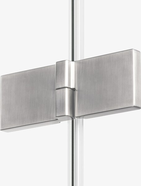 New Trendy Avexa Nickel Brushed cabină de duș 90x90 cm pătrat nichel periat/sticlă transparentă EXK-8509