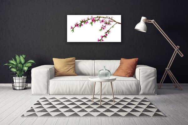 Tablou pe panza canvas Filiala Flori Natura Roz Violet Verde Maro