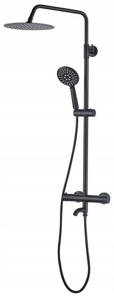 Set de dus cu termostat Lungo Black negru