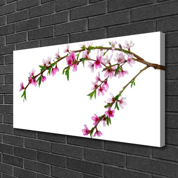 Tablou pe panza canvas Filiala Flori Natura Roz Violet Verde Maro