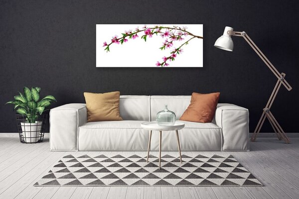 Tablou pe panza canvas Filiala Flori Natura Roz Violet Verde Maro