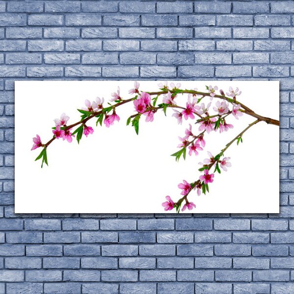Tablou pe panza canvas Filiala Flori Natura Roz Violet Verde Maro