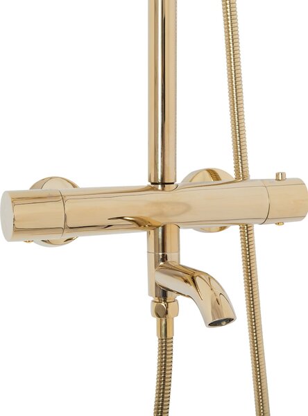 Set de dus cu termostat Lungo Gold Auriu