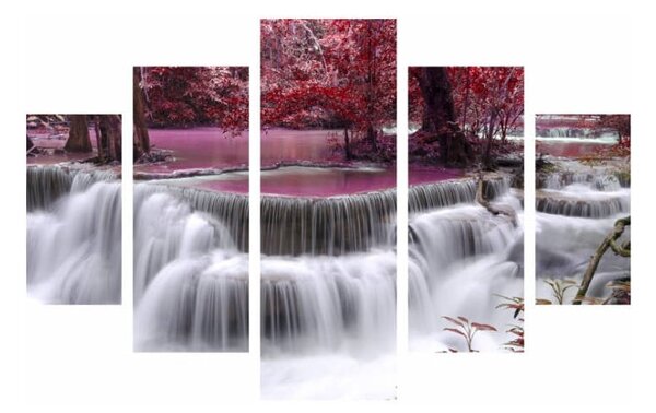 Tablou din mai multe piese Waterfall, 92 x 56 cm