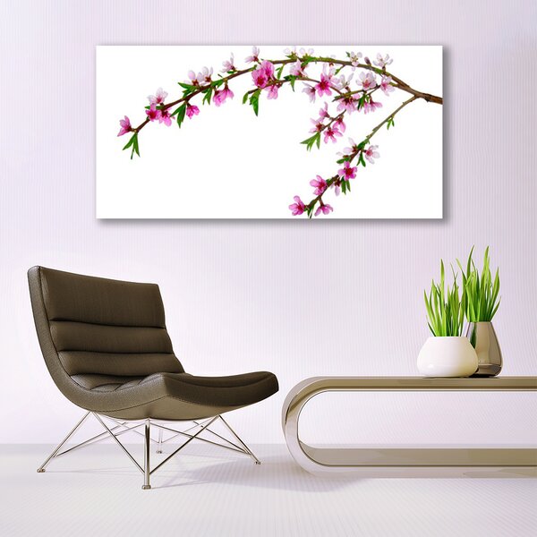 Tablou pe panza canvas Filiala Flori Natura Roz Violet Verde Maro