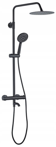 Set de dus cu termostat Lungo Black negru