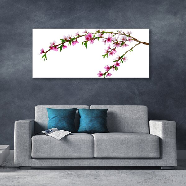 Tablou pe panza canvas Filiala Flori Natura Roz Violet Verde Maro