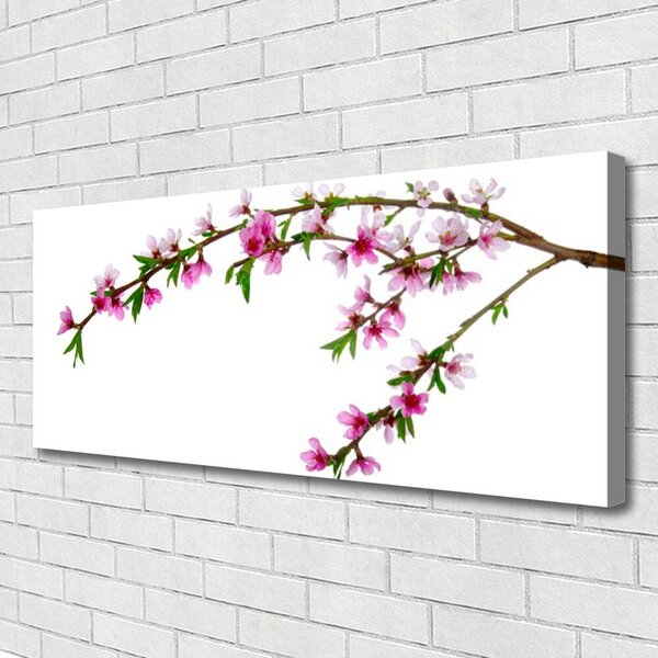 Tablou pe panza canvas Filiala Flori Natura Roz Violet Verde Maro