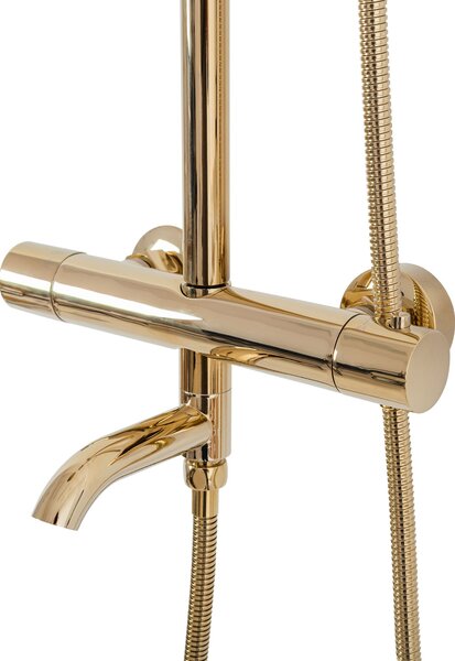 Set de dus cu termostat Lungo Gold Auriu