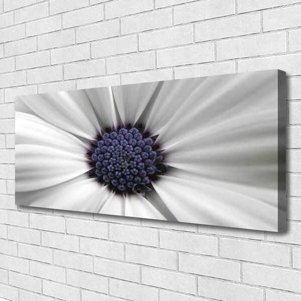 Tablou pe panza canvas Flower Floral Alb Gri Violet