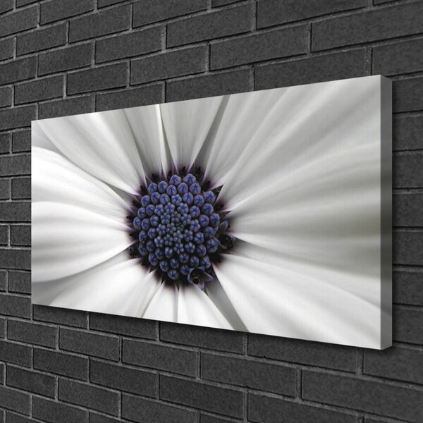 Tablou pe panza canvas Flower Floral Alb Gri Violet