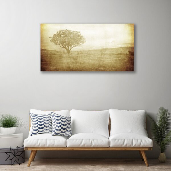 Tablou pe panza canvas Arborele Natura Sepia