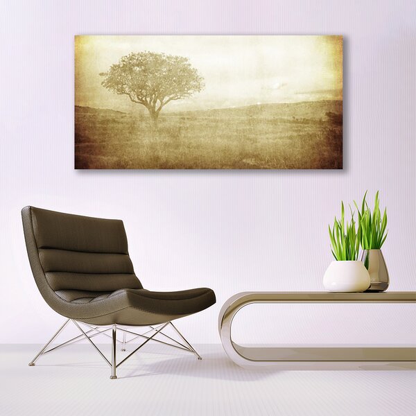 Tablou pe panza canvas Arborele Natura Sepia