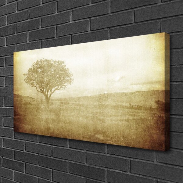 Tablou pe panza canvas Arborele Natura Sepia