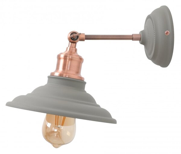 GTV Loret lampă de perete 1x40 W gri OS-LOR-E27-15-DEC