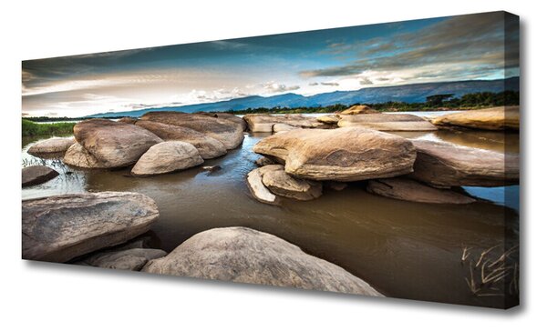 Tablou pe panza canvas Rock Peisaj Gray