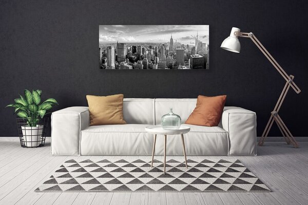 Tablou pe panza canvas Oraș Case Gray