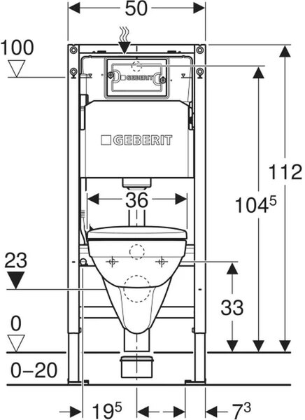 Geberit Duofix Basic set cadru și vas wc, capac+ buton de spălare 118.339.21.3