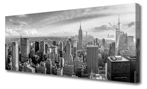 Tablou pe panza canvas Oraș Case Gray