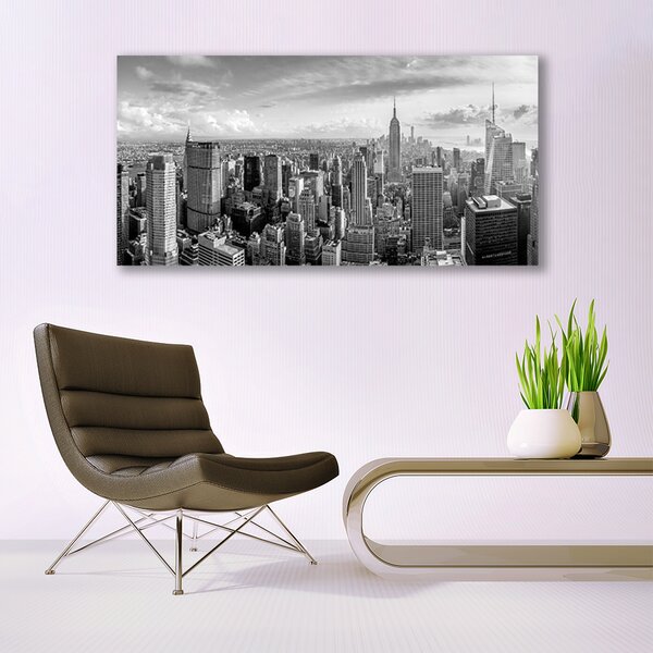 Tablou pe panza canvas Oraș Case Gray