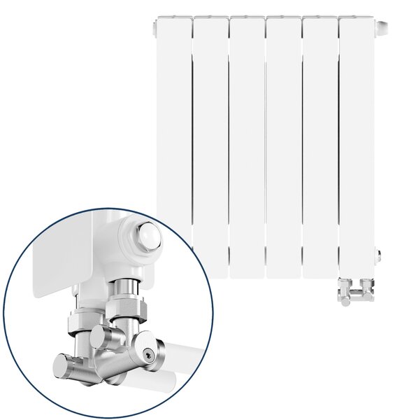 KFA Armatura ADR calorifer de cameră 57x48.3 cm podłączenie inferior alb 763-061-44