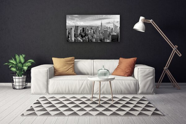 Tablou pe panza canvas Oraș Case Gray