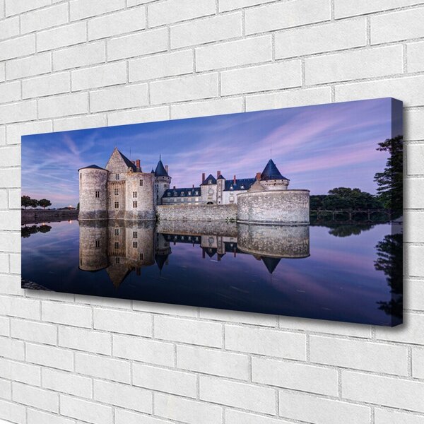 Tablou pe panza canvas Castelul de apă Arhitectură Violet Gri Negru