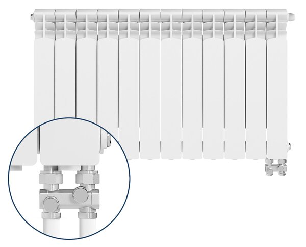 KFA Armatura G500F calorifer de cameră 57.2x96.6 cm podłączenie inferior alb 789-122-44