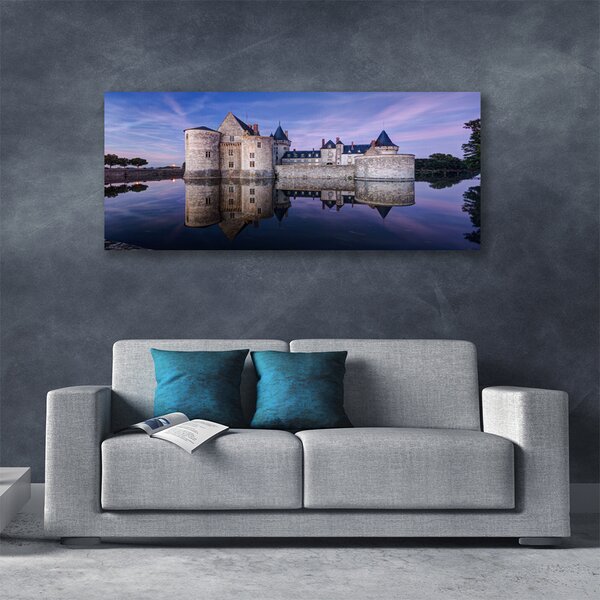 Tablou pe panza canvas Castelul de apă Arhitectură Violet Gri Negru