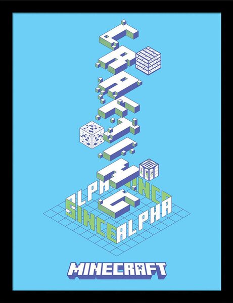 Poster înrămat Minecraft - Alpha