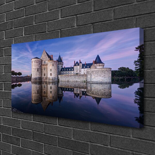 Tablou pe panza canvas Castelul de apă Arhitectură Violet Gri Negru