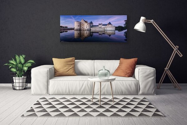 Tablou pe panza canvas Castelul de apă Arhitectură Violet Gri Negru