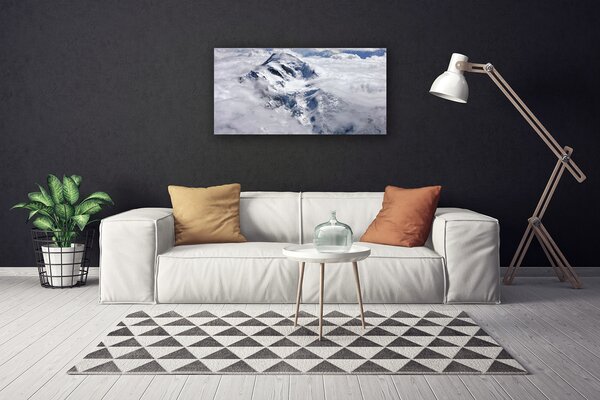 Tablou pe panza canvas Munte Ceață Peisaj Gri Alb