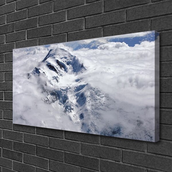 Tablou pe panza canvas Munte Ceață Peisaj Gri Alb