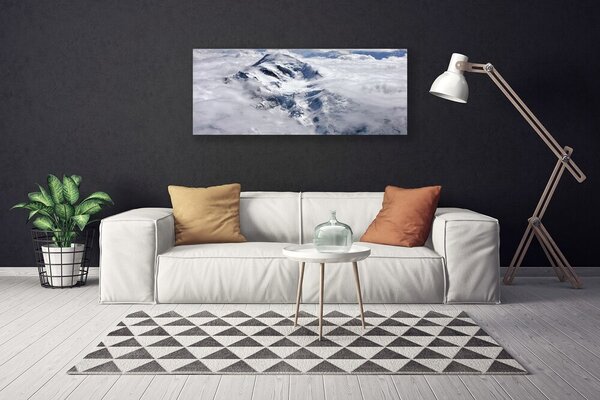Tablou pe panza canvas Munte Ceață Peisaj Gri Alb