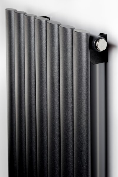 Luxrad Ring calorifer decorativ 160x41 cm podłączenie inferior negru RIN1600410S040ZDC