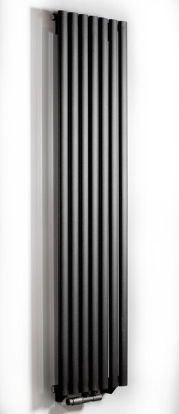 Luxrad Ring calorifer decorativ 160x41 cm podłączenie inferior negru RIN1600410S040ZDC