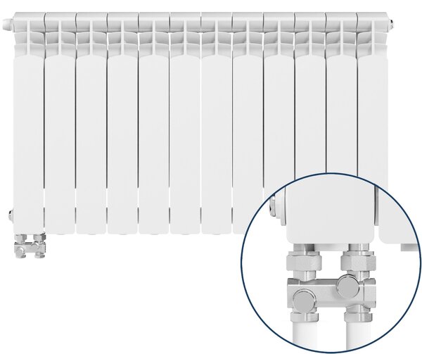 KFA Armatura G500F calorifer de cameră 57.2x96.6 cm podłączenie inferior alb 789-124-44