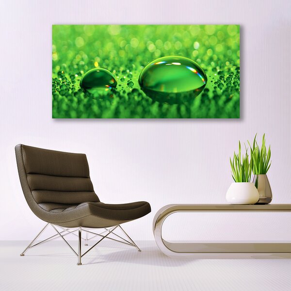 Tablou pe panza canvas Waterdrop Art Green