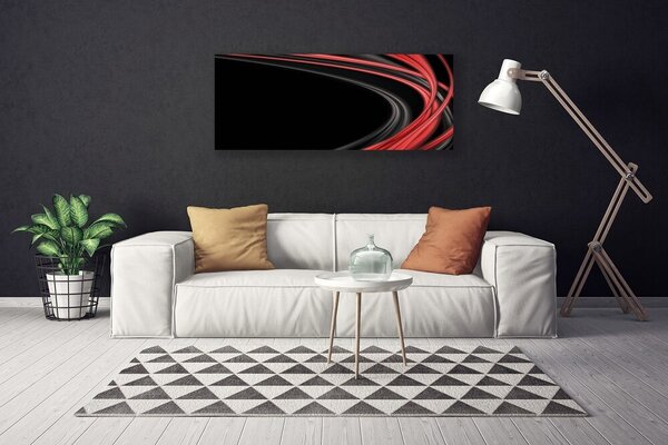 Tablou pe panza canvas Abstract Art Gri Portocaliu Negru