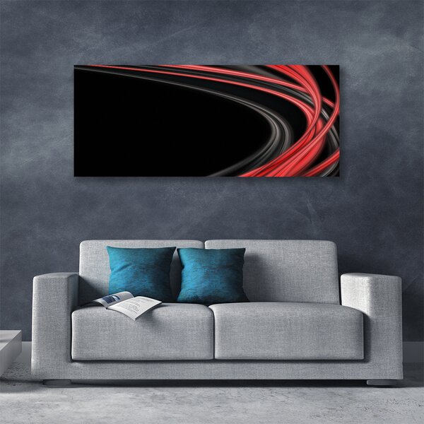 Tablou pe panza canvas Abstract Art Gri Portocaliu Negru