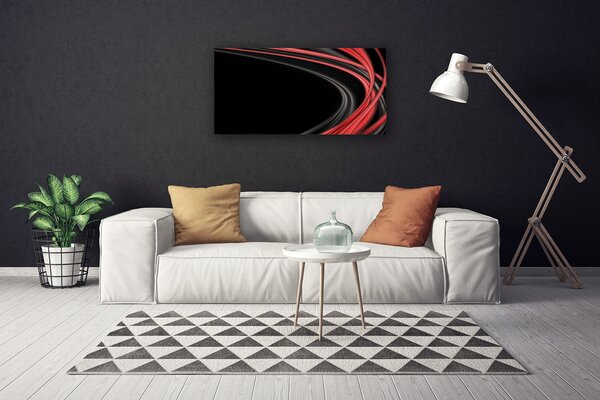 Tablou pe panza canvas Abstract Art Gri Portocaliu Negru