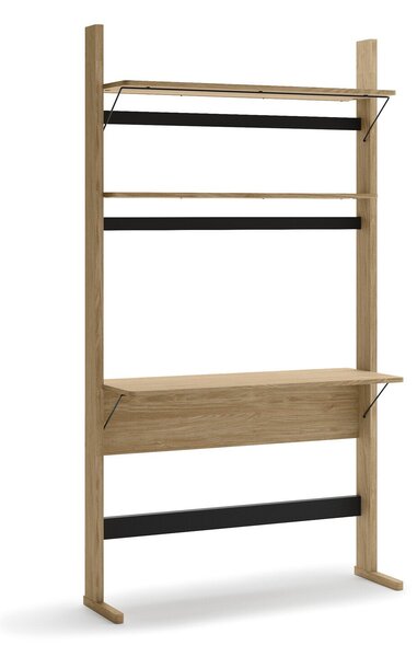 Birou Feleliu 1037x11x4cm, Negru, Stejar