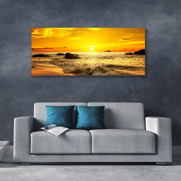 Tablou pe panza canvas Ocean Beach Peisaj verde