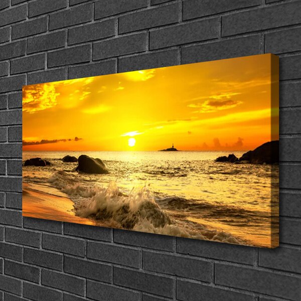 Tablou pe panza canvas Ocean Beach Peisaj verde