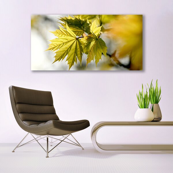 Tablou pe panza canvas Frunze verde florale